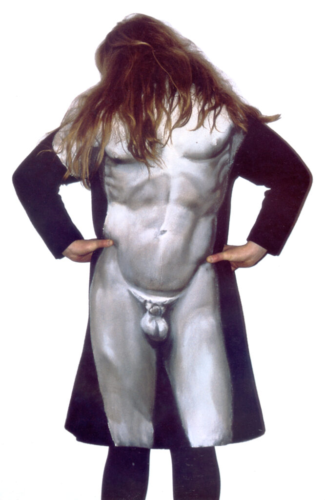 Irina Nakhova, Friends and Neighbors, oil on found coat, 1994