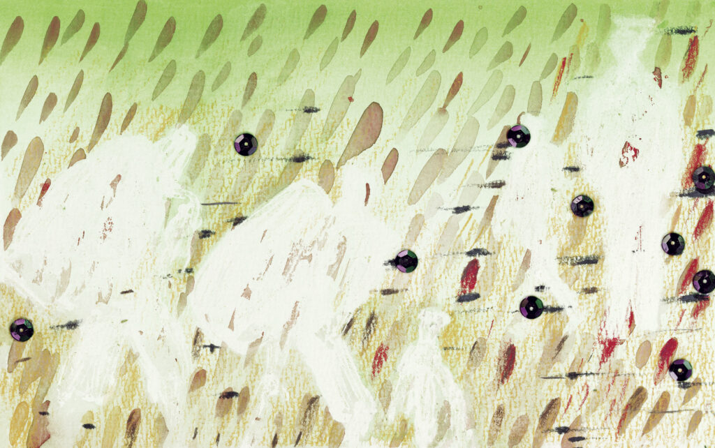 Irina Nakhova, Indirect Volley No. 2, pigmented inkjet on fabric, 2002