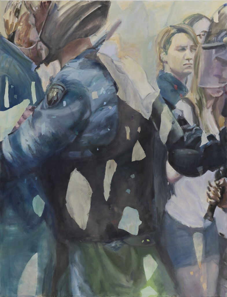 Irina Nakhova, Caterpillar 2, oil and acrylic on canvas, one in a series of 5, 173 cm x 223cm, 88" x 68", 2020