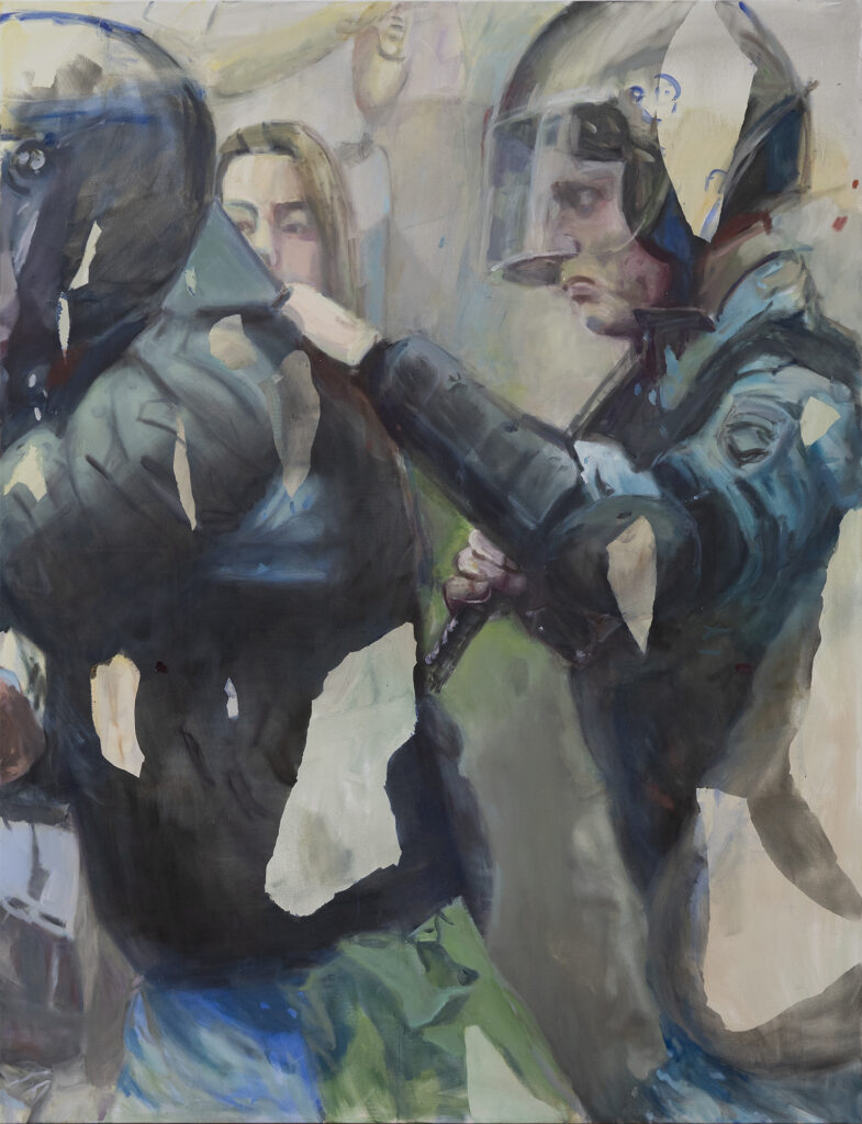 Irina Nakhova, Caterpillar 3, oil and acrylic on canvas, 1 of a series of 5, 173 cm x 223cm, 88" x 68", 2020