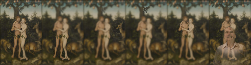 Irina Nakhova, Gaze - Cranach, sequence of video stills, 2016