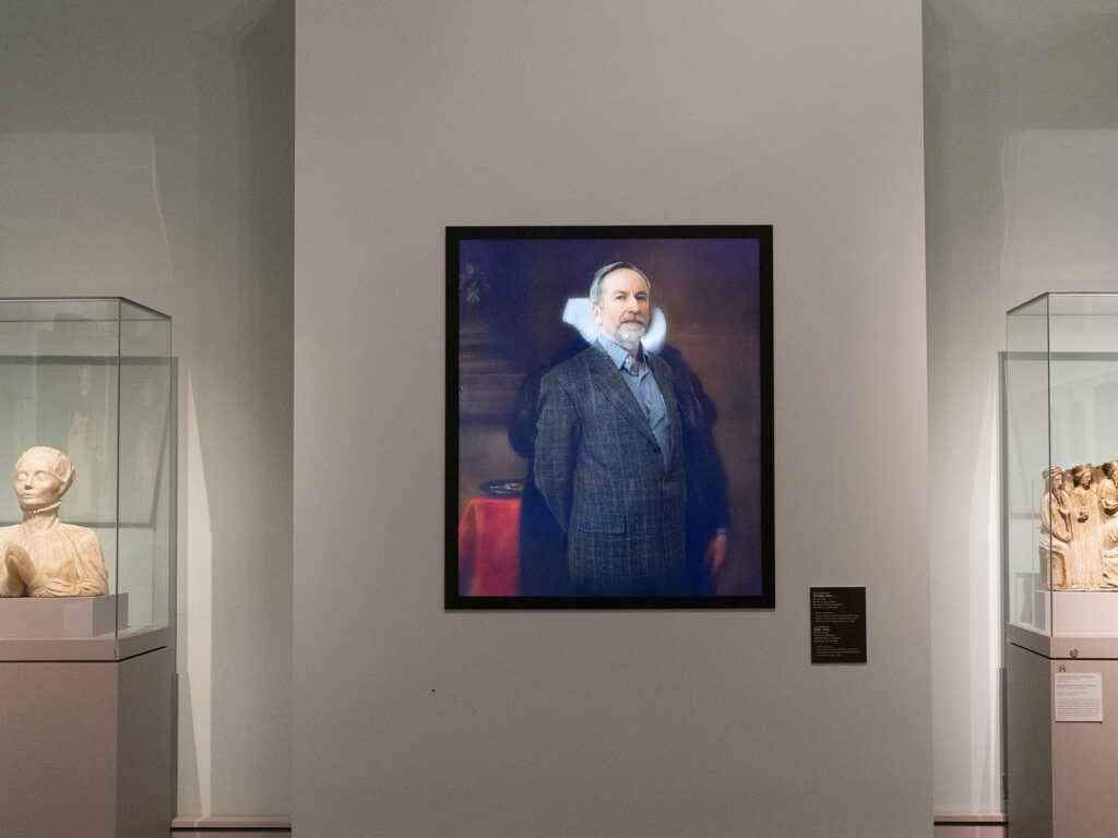 Irina Nakhova, Gaze - Van Dyke, video with monitor, 1 min 15 sec, installation view, 43" x 37", 110 cm x 93 cm, 2016