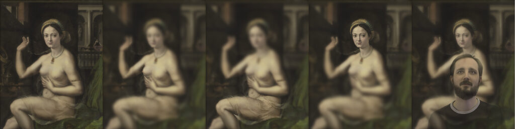 Irina Nakhova, Gaze - Pippi, sequence of video stills, 2016