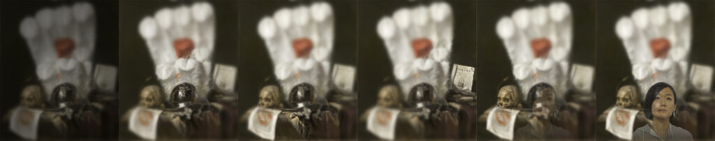 Irina Nakhova, Gaze - Vanitas, sequence of video stills, 2016